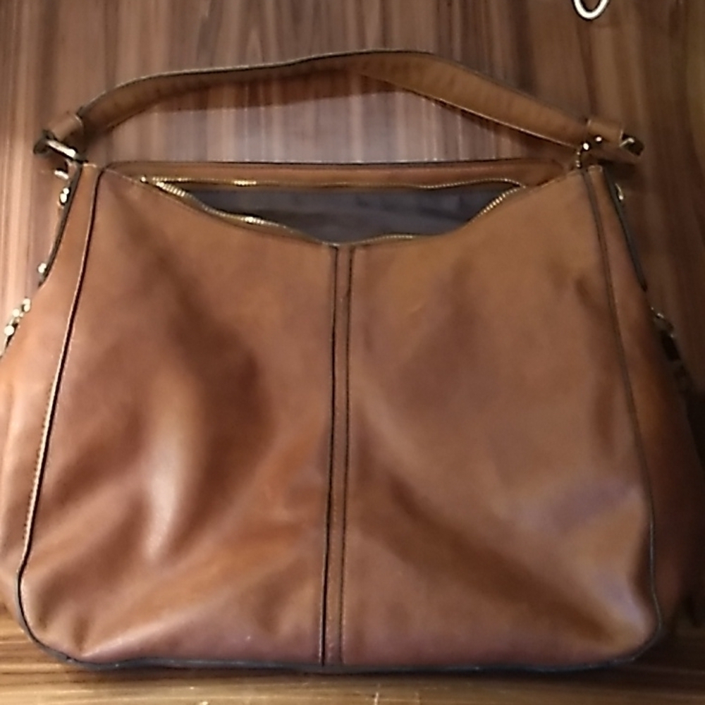 Realer brown leather tote bag